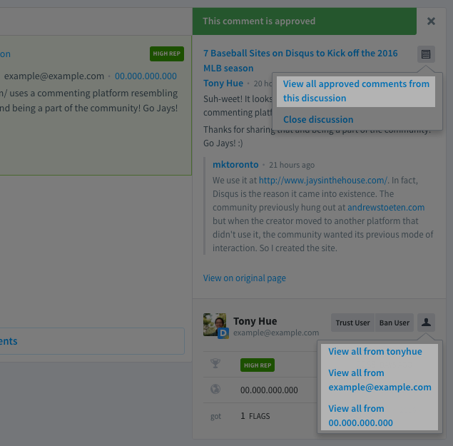 Search filter buttons in siderbar